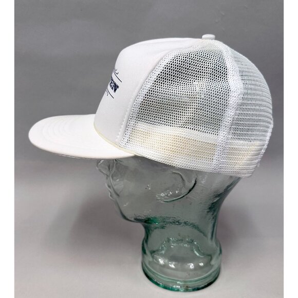 Vintage 80s BREN TEN Pistol Firearm Mesh Foam Trucker Hat Snapback - White NOS - Picture 5 of 9